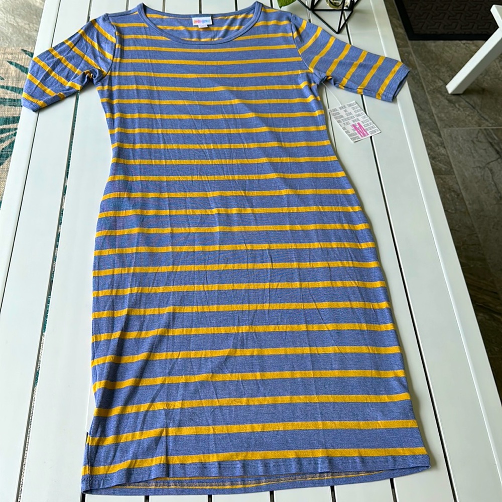 NWT Lularoe stripped Julia dress Medium